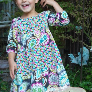 INSTANT DOWNLOAD Jessi Dress Sizes 6/12 months to 10 PDF Sewing Pattern and Tutorial image 1
