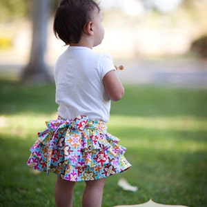 INSTANT DOWNLOAD Flutter Skirt Sizes 12 months to Size 8 PDF Sewing Pattern and Tutorial image 1