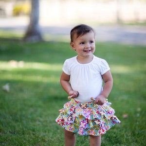 INSTANT DOWNLOAD Flutter Skirt Sizes 12 months to Size 8 PDF Sewing Pattern and Tutorial image 2