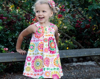 INSTANT DOWNLOAD- Harper Reversible Dress (Sizes 6/12 months to 6) PDF Sewing Pattern and Tutorial