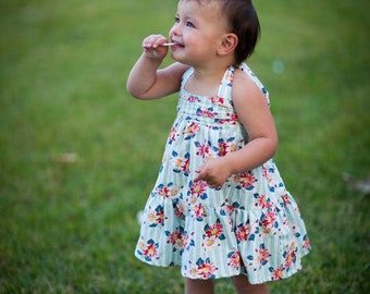 INSTANT DOWNLOAD- Lily Halter Dress (Sizes 9/12 mos to Size 10) PDF Sewing Pattern and Tutorial