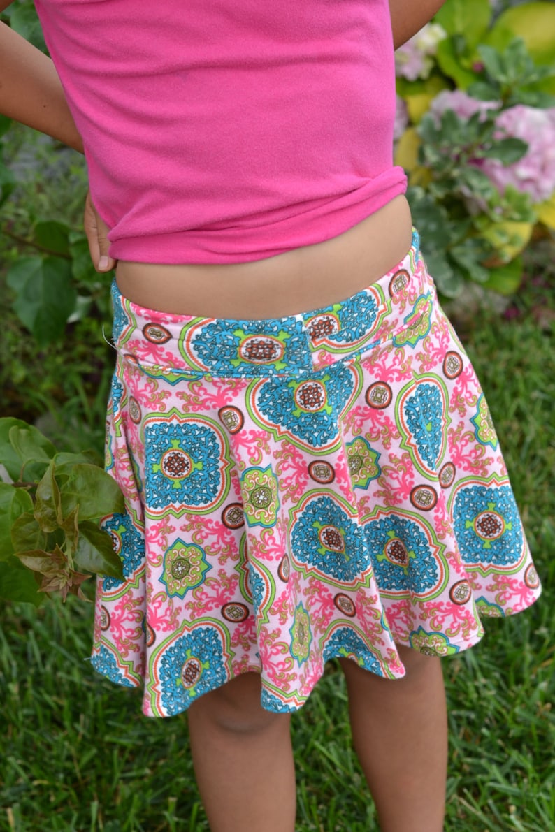 INSTANT DOWNLOAD Super Simple Skirt Sizes 6/12 months to 6 PDF Sewing Pattern and Tutorial image 2