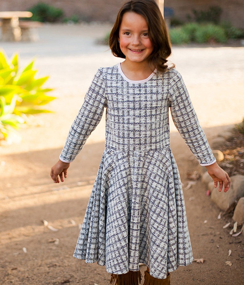 INSTANT DOWNLOAD Estelle Dress Sizes 12/18 months to 10 PDF Pattern and Tutorial image 1