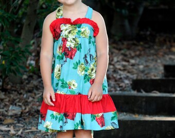 INSTANT DOWNLOAD- Scarlett Dress (Size 12/18 months to Size 8) PDF Sewing Pattern and Tutorial