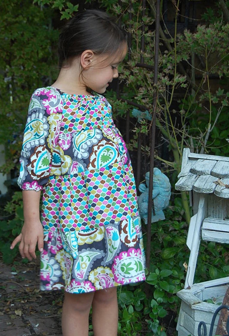 INSTANT DOWNLOAD Jessi Dress Sizes 6/12 months to 10 PDF Sewing Pattern and Tutorial image 2