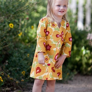 INSTANT DOWNLOAD Sophia Tunic Dress Sizes 12/18 months to 10 PDF Sewing Pattern and Tutorial image 1