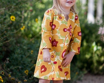 INSTANT DOWNLOAD- Sophia Tunic Dress (Sizes 12/18 months to 10) PDF Sewing Pattern and Tutorial