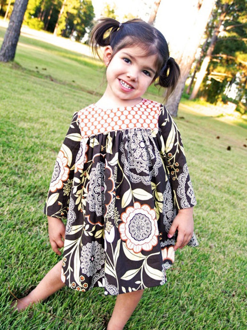 INSTANT DOWNLOAD Emory Dress sizes 12 /18 months to 10 PDF Sewing Pattern and Tutorial image 3