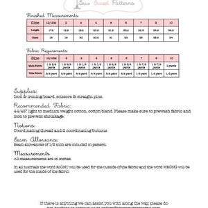 TÉLÉCHARGEMENT INSTANTANÉ Robe Emory tailles 12/18 mois à 10 Patron de couture PDF et tutoriel image 5