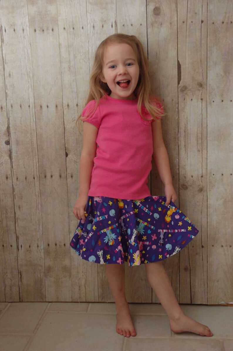 INSTANT DOWNLOAD Super Simple Skirt Sizes 6/12 months to 6 PDF Sewing Pattern and Tutorial image 4