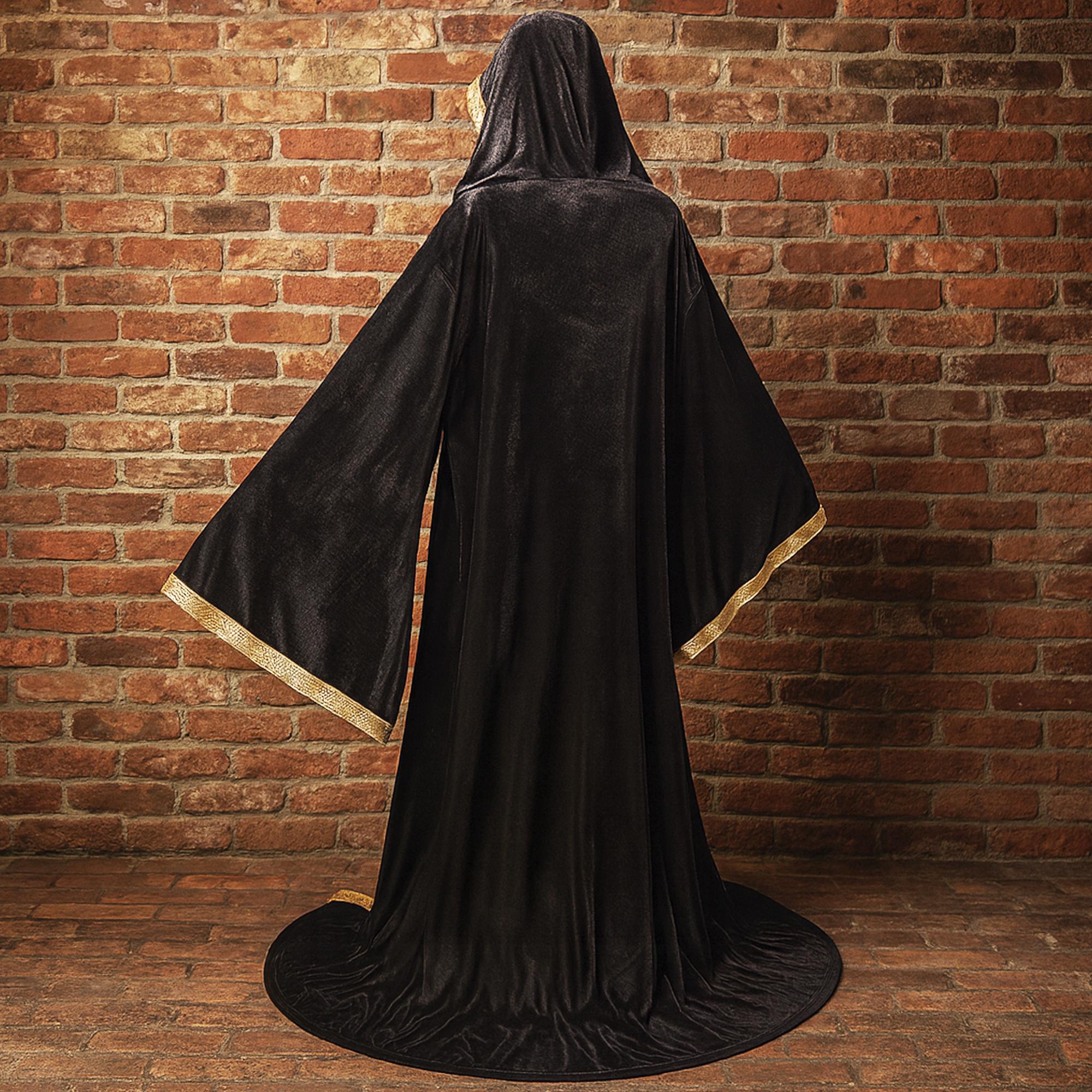 Cape à Capuche Halloween Costume Sorcier - Robe Longue Avec Capuche Pour Déguisement