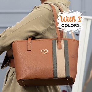 Women’s Shoulder Handbag with Zipper I Vegan Leather Crossbody Bag I Minimalist Vegan Tote I Leather Women Bag I Minimalist Bag I Tote Bag