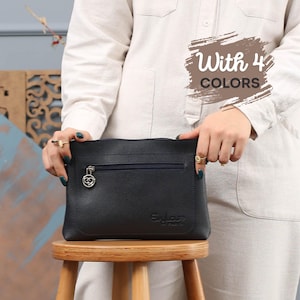 Leather Cross Body Bags for Women in Leather I Everyday Clutch with Long Strap I Mini Women Purse I Soft Leather Clutch Bag I Evening Bag
