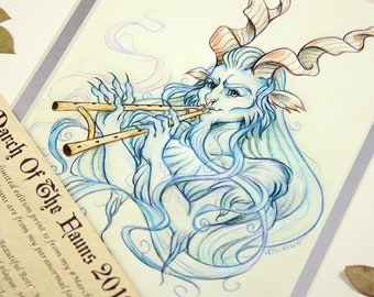 Giclee Faun Print: Blue Hair - Terratoff Art by Heather R. Hitchman
