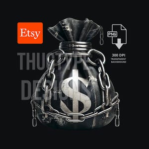 Urban Money Bag - Digital Download PNG - Get the Bag - Great for T-shirt Designs and More, Money Png Dollar Png, cash money dollar bill png