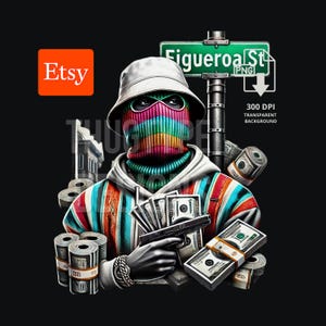 Hustle Gangster Png, Hustle Ski mask man png sublimation design download, hustle ski mask png, Hustle sublimation design download Invest png