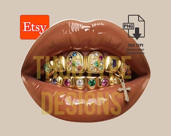 Born Broke Die Rich PNG, Grillz Lips Money Motivation Design, Sublimation Clipart Digital Download, 300 DPI