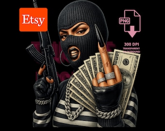 Armed Ski Mask Girl Png, Ski Mask Gangsta Girl Png, Black Ski Mask Girl Png, Gangster Ski Mask Png, Gangster Girl Png, Gangsta Girl Png,