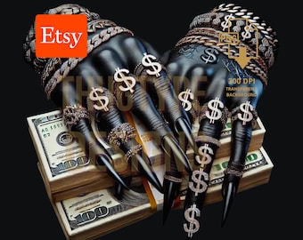 Black Female Hands Holding Money PNG Money Stack Clip art Getting money quotes Money Hustler Sublimation Cute Fingernails Manicure Money