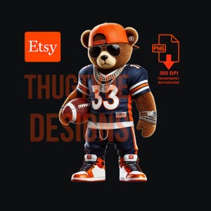 Denver Teddy Bear png, PNG, Football Inspired png, digital download, Football PNG, Football Teddy Bear, Ideal for T-Shirts & Hoodies