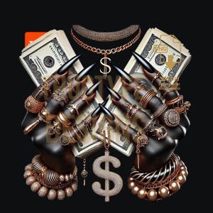 Schwarze Weibliche Hände Halten Geld PNG Geld Stapel Clip art Geld bekommen Zitate Geld Hustler Sublimation Niedliche Fingernägel Maniküre Geld