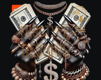 Black Female Hands Holding Money PNG Money Stack Clip art Getting money quotes Money Hustler Sublimation Cute Fingernails Manicure Money