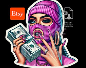 Gangster girl Svg, Badass quotes, Black Woman, Hustler, Svg, Jpg, Cricut, Hustle, Skimask, Hat, hoodie, tshirts, Digital