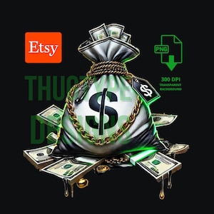Borsa per soldi - Download digitale PNG - Ottieni la borsa - Ideale per design di magliette e altro, Money Png Dollar Png, denaro contante dollaro banconota png