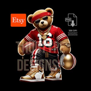 Football Teddy Bear png, PNG, Football Inspired png, digital download, Football PNG, Football Teddy Bear, Ideal for T-Shirts & Hoodies