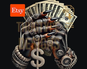 Black Female Hands Holding Money PNG Money Stack Clip art Getting money quotes Money Hustler Sublimation Cute Fingernails Manicure Money