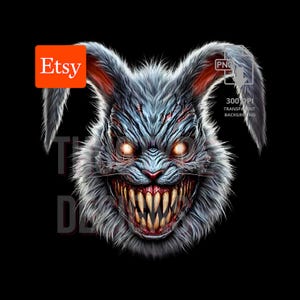 Spooky Halloween Rabbit Mask PNG, Horror Mask for Halloween PNG, Digital Download, Halloween Shirt Sublimation Design PNG Spooky vibes Png