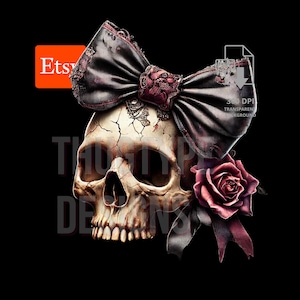Halloween Skull Bow png, Coquette Bow Halloween png, Halloween png, Skeleton png, Spooky Season png, Coquette png, Sublimation png designs