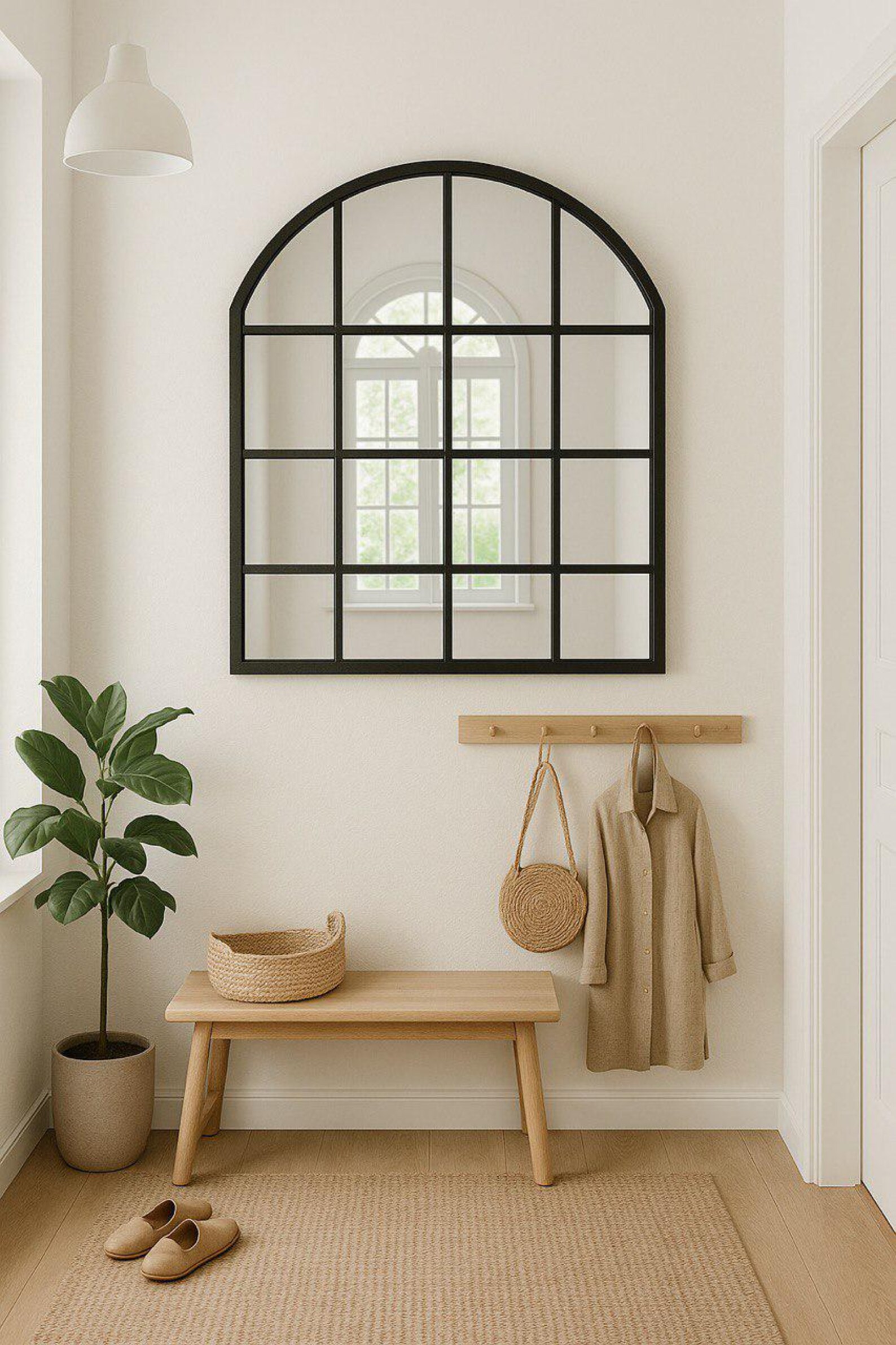 Asymmetrical Rear Window Handmade Farmhouse Window Mirror – Large Asymmetrical Wall Decor - Etsy
