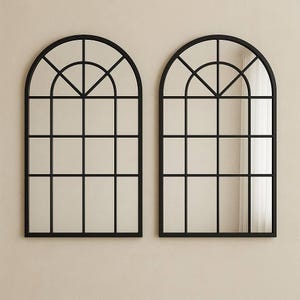 Window Full Length Mirror - Full Size Decorative Mirror - Iskandinav Stylish Decorative Floor Windows Mirror - Full Body Pane Windows Mirror