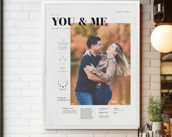 Couples Story Wall Art | Personalized Anniversary Gift | Digital Download