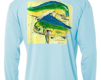 Mahi Mahi Long Sleeve Fishing T-shirt