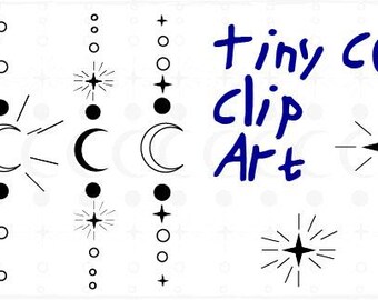 Tiny Celestial Clip Art Graphics