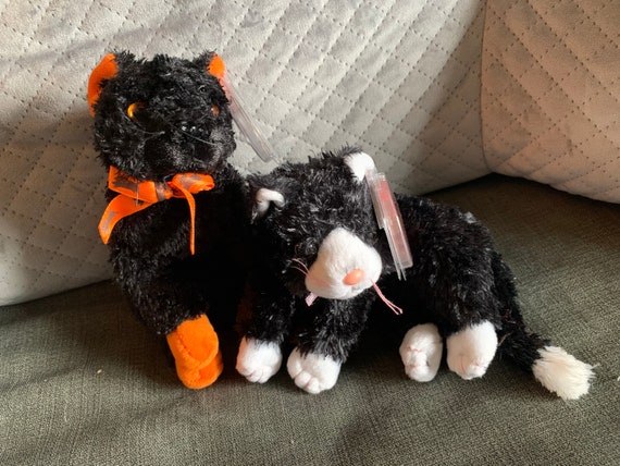 halloween cat beanie baby