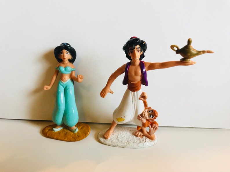Aladdin Figurines PVC Aladdin Happy Meal Cake Toppers Jasmine Figurines 1992 Aladdin Figurines 90/'s Disney Toys Aladdin Toys