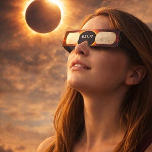 2017 Total Solar Eclipse Glasses – Dated 8.21.17 – “The Eclipser” Viewer – Used Astronomical Ephemera