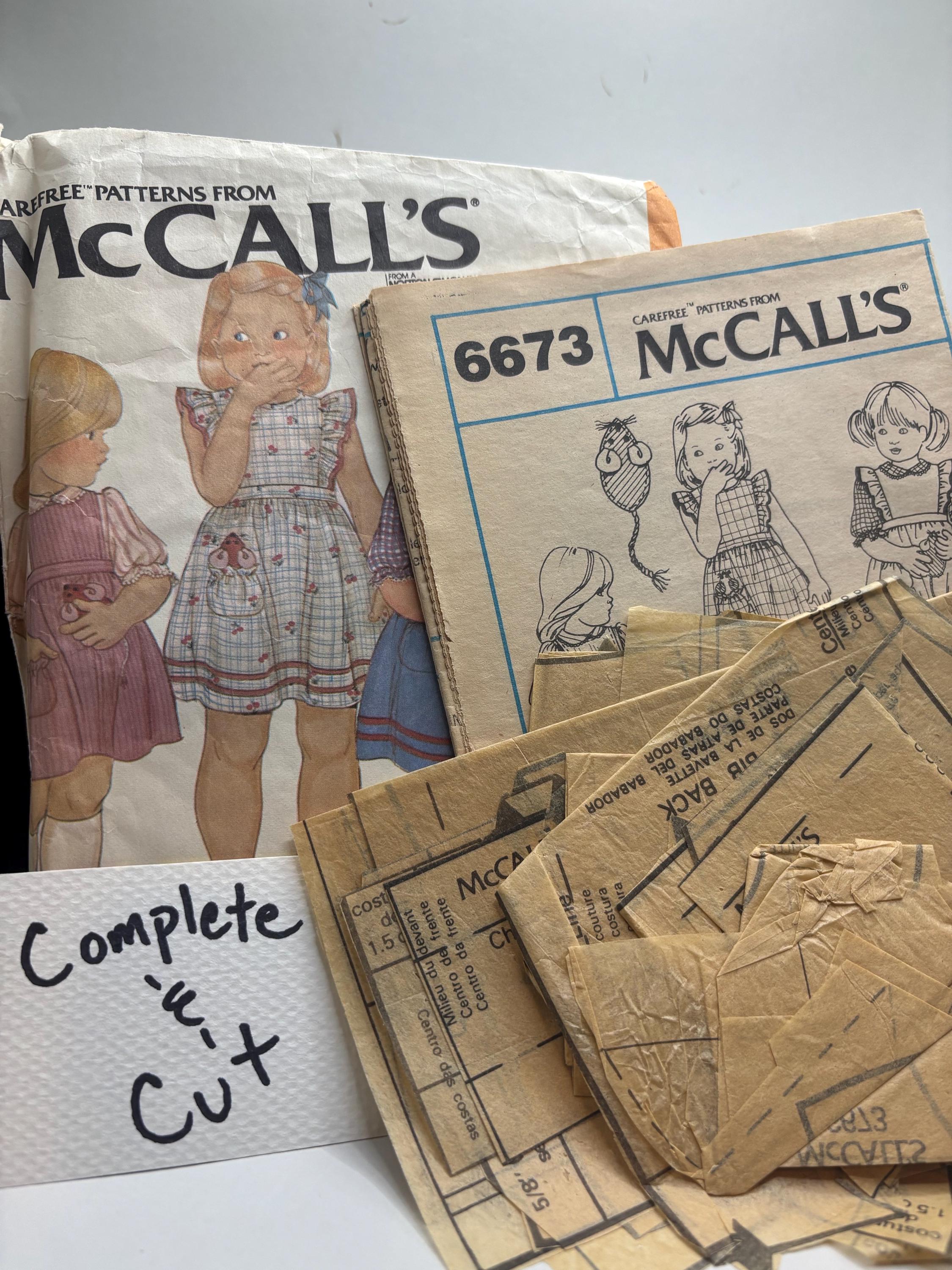 Vintage 1970s McCall’s 6673 Sewing Pattern – Child Size 2 - Retro Cottagecore Pinafore Dress Sewing Pattern - Thumbnail 5