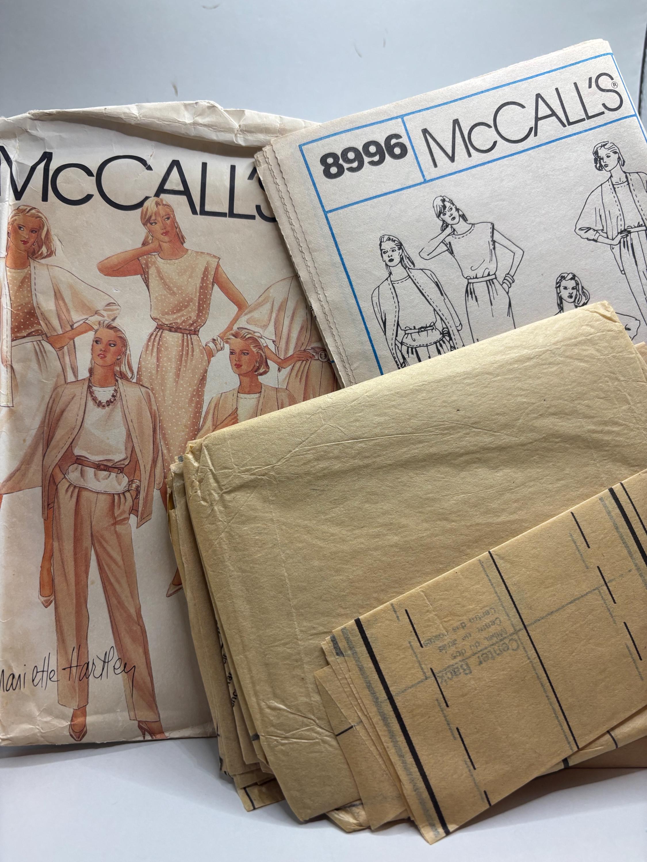 McCall’s 8996 Sewing Pattern (Misses Size 18 – Bust 40") | 1980s Power Suit Ensemble  | Mariette Hartley Collection - Thumbnail 4