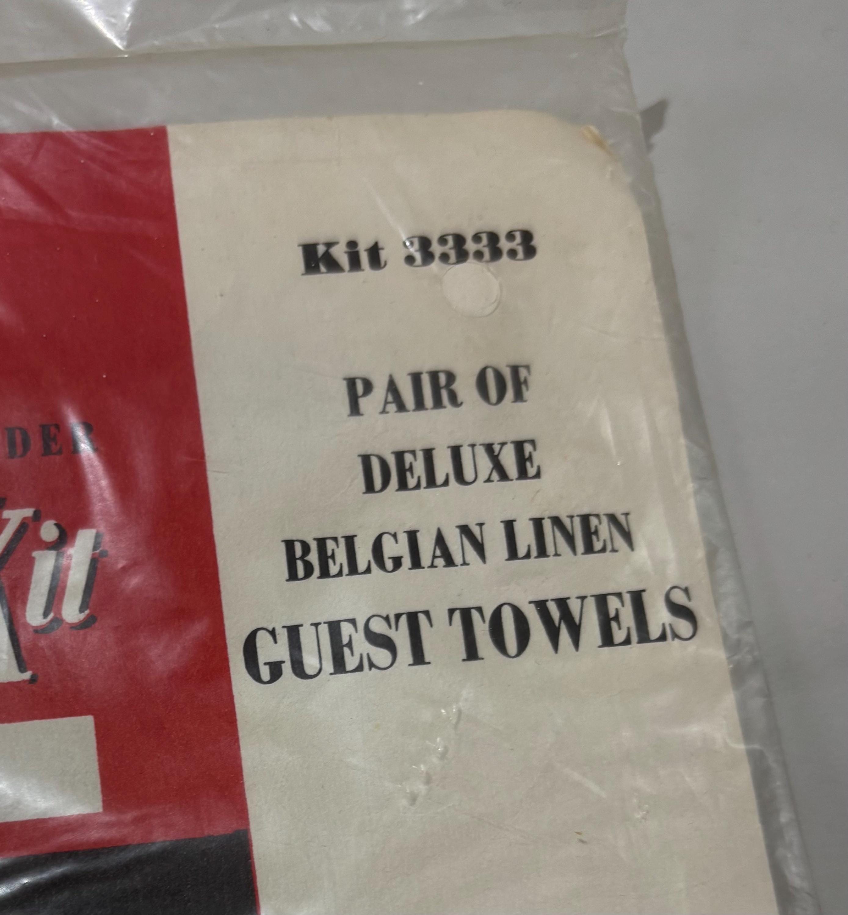 Vintage Bucilla Kit 3333 – Sealed Deluxe Belgian Linen Guest Towel Embroidery Kit, Dancing Floral Figures - Thumbnail 3