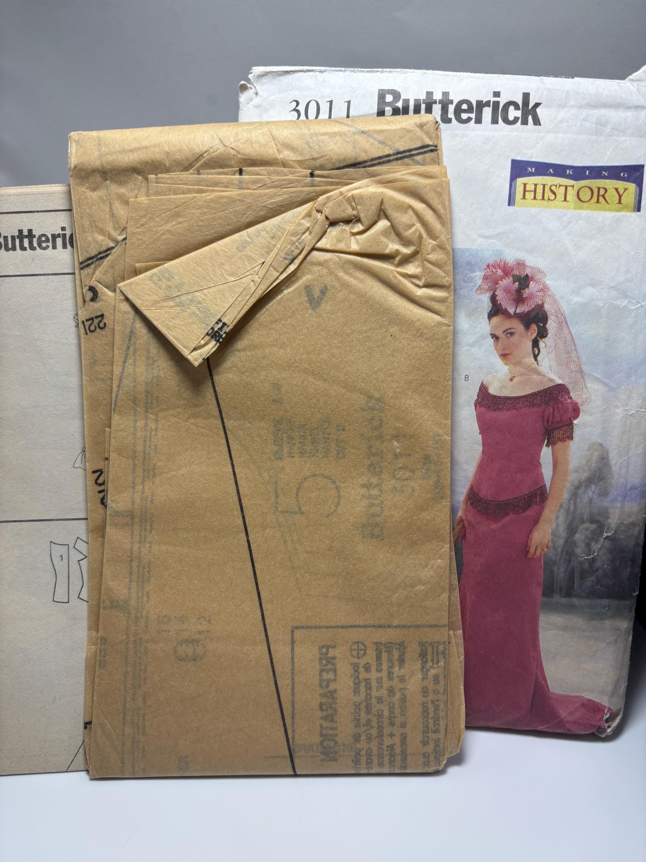 Butterick 3011 Vintage Sewing Pattern – Making History Series – Misses’ Off-the-Shoulder Evening Dress – Sizes 12, 14, 16 – Complete & Uncut - Thumbnail 4