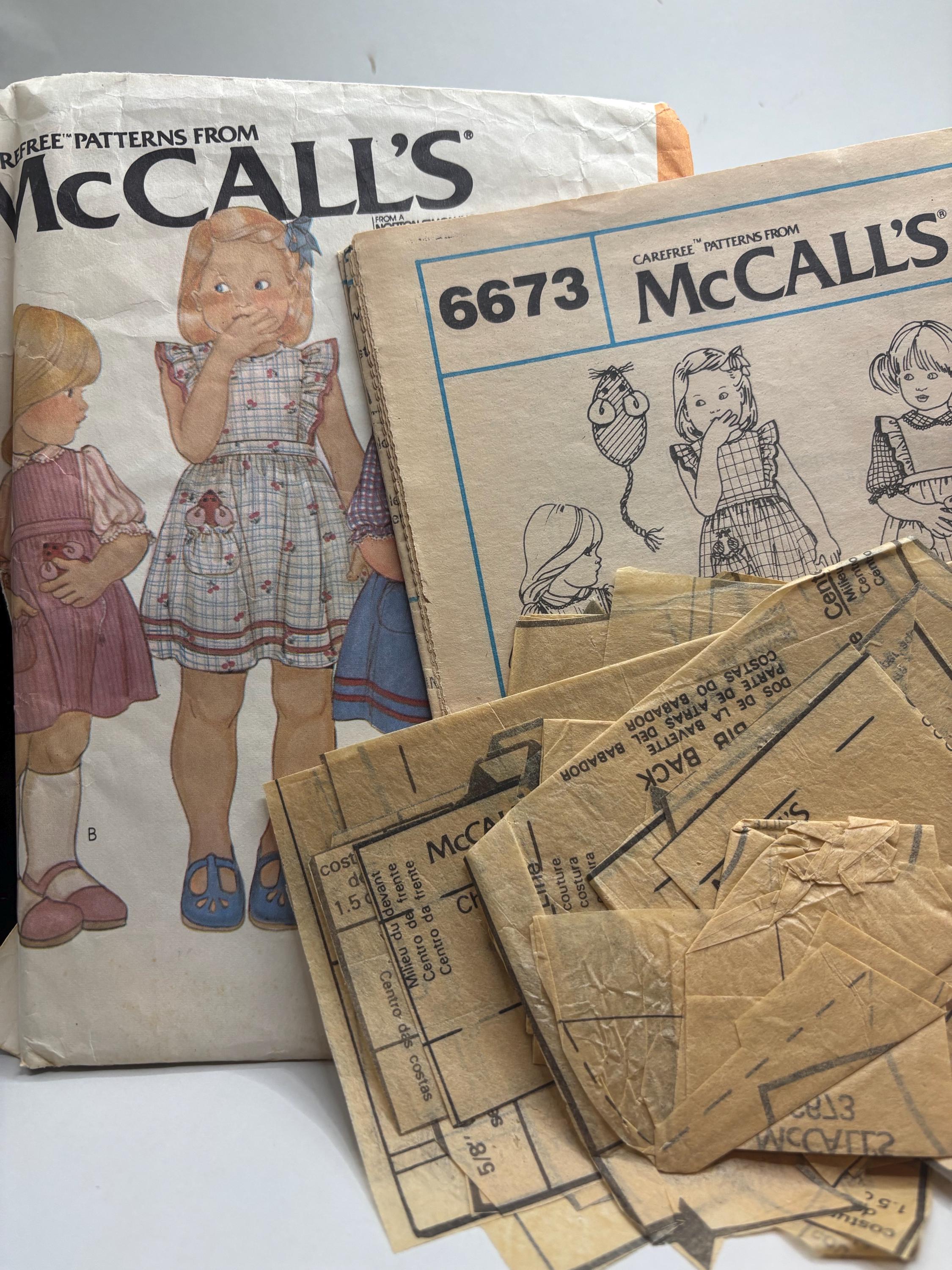Vintage 1970s McCall’s 6673 Sewing Pattern – Child Size 2 - Retro Cottagecore Pinafore Dress Sewing Pattern - Thumbnail 4