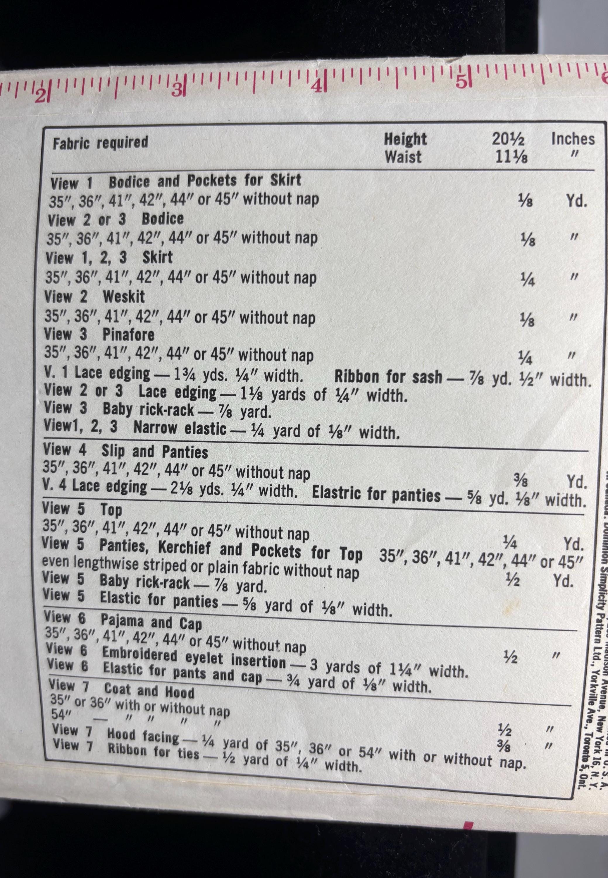Vintage 1950s Simplicity 4652 Doll Clothes Sewing Pattern – Complete & Uncut – Outfits for 20 1/2” Doll - Thumbnail 4