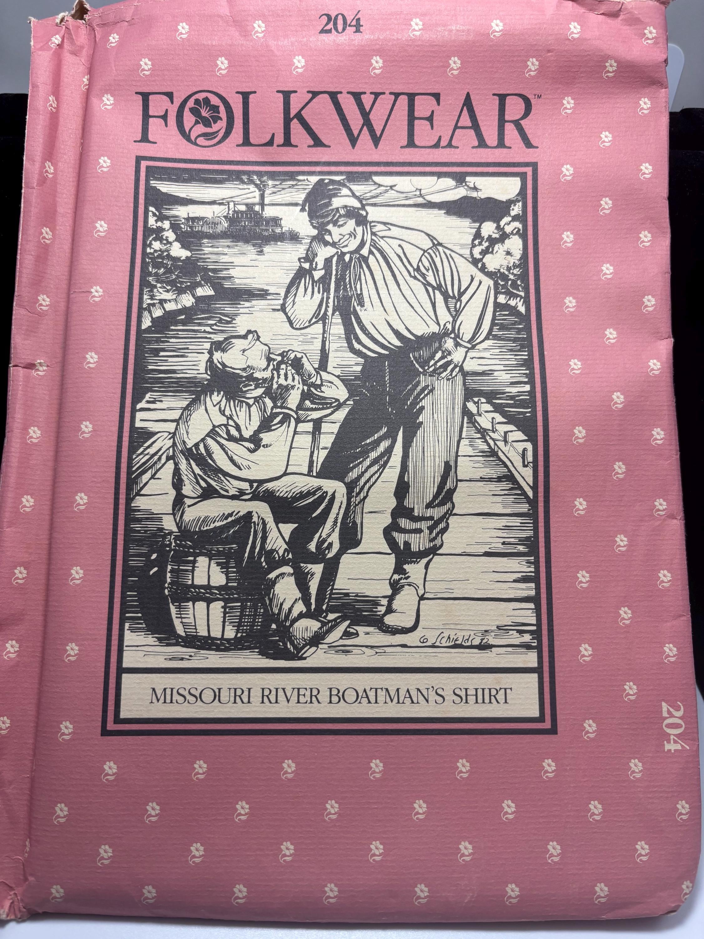 Folkwear 204 Missouri River Boatman’s Shirt Pattern | Uncut Historical Tunic | Folkwear 1982 | Cosplay or Re-enacting Costume Sewing Pattern