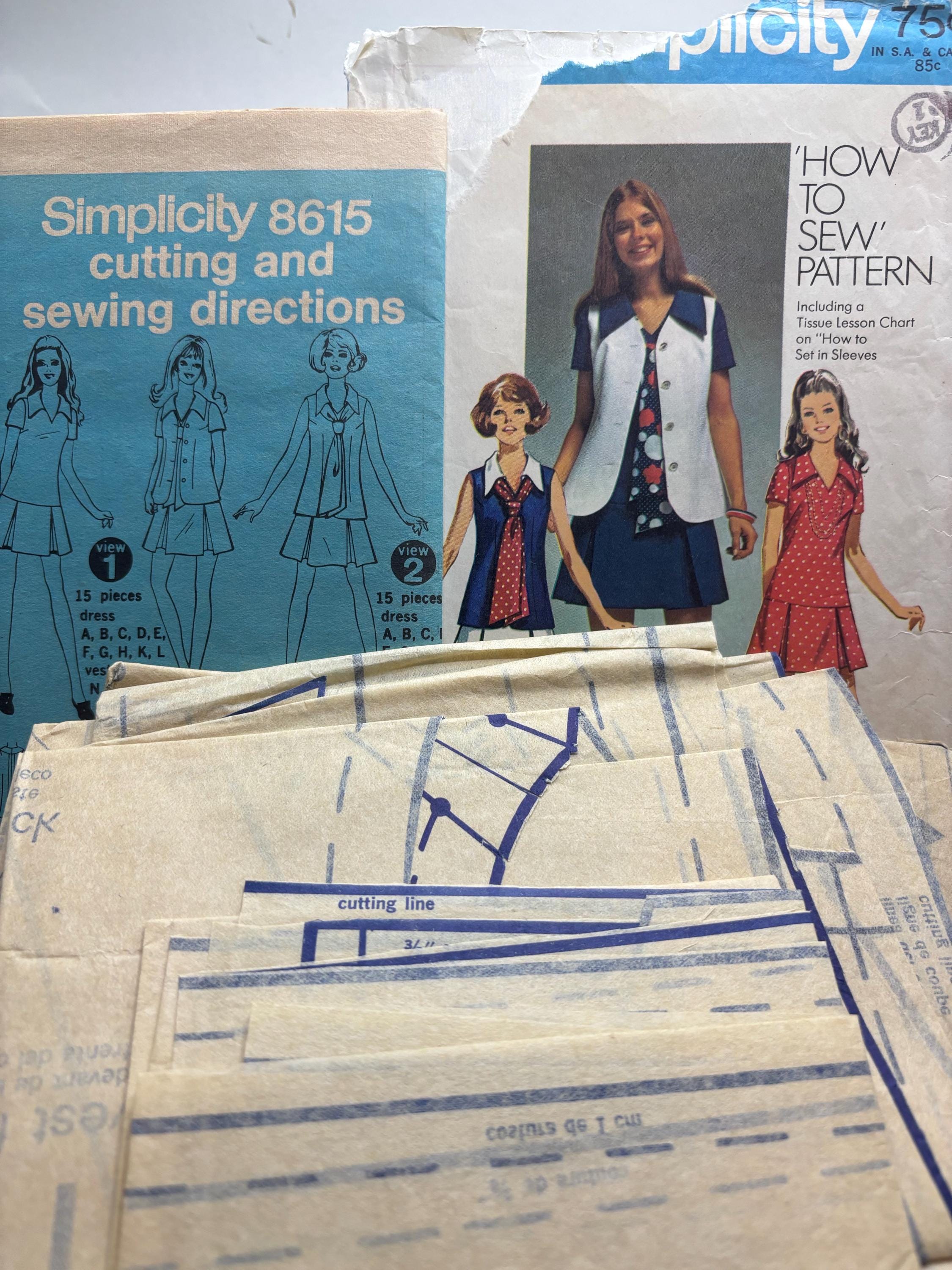 Vintage Simplicity 8615 “How to Sew” Pattern | 1960s Mini Dress & Vest | Size 12 Bust 34 | Complete and Cut - Thumbnail 4