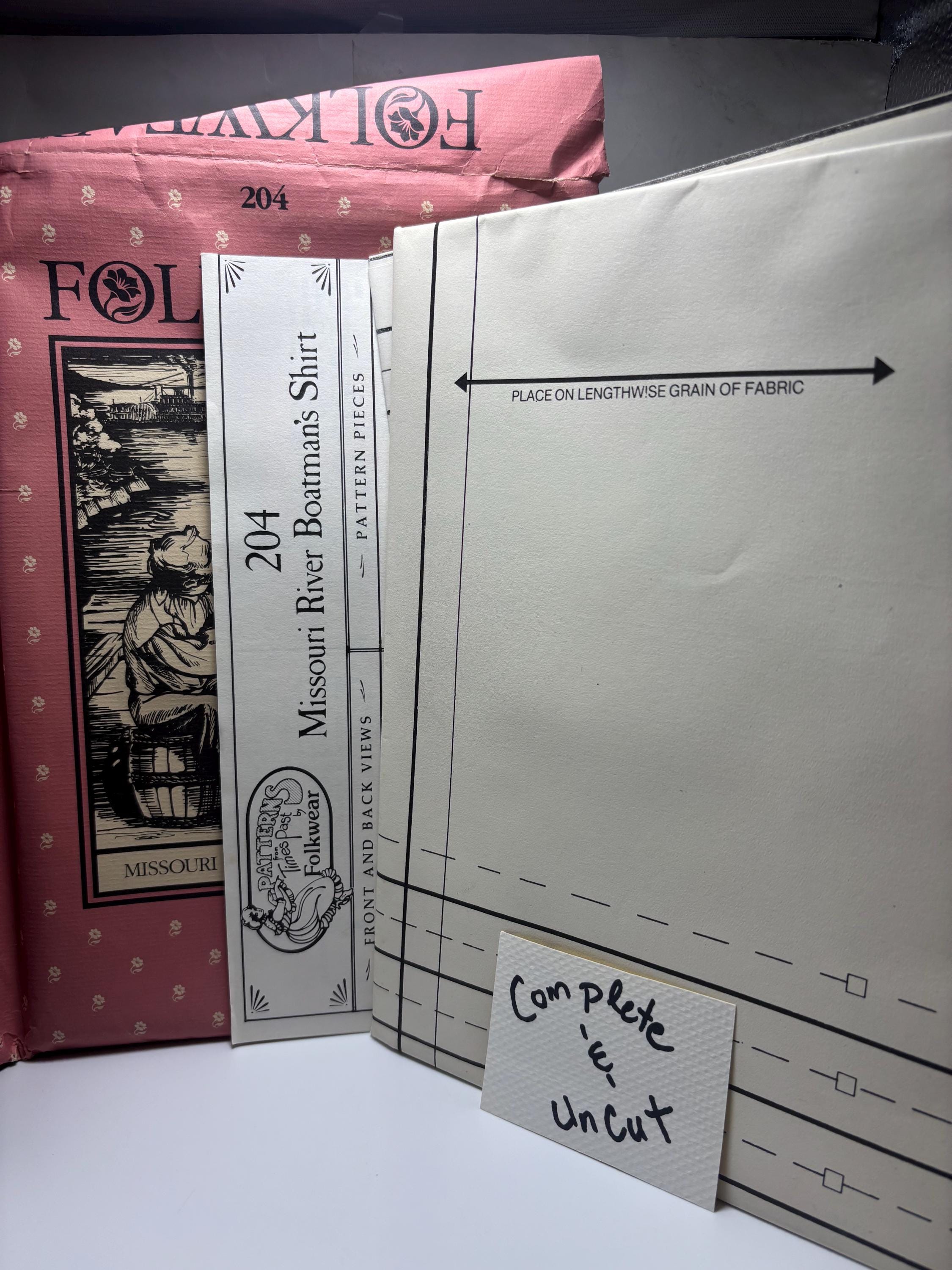 Folkwear 204 Missouri River Boatman’s Shirt Pattern | Uncut Historical Tunic | Folkwear 1982 | Cosplay or Re-enacting Costume Sewing Pattern - Thumbnail 4