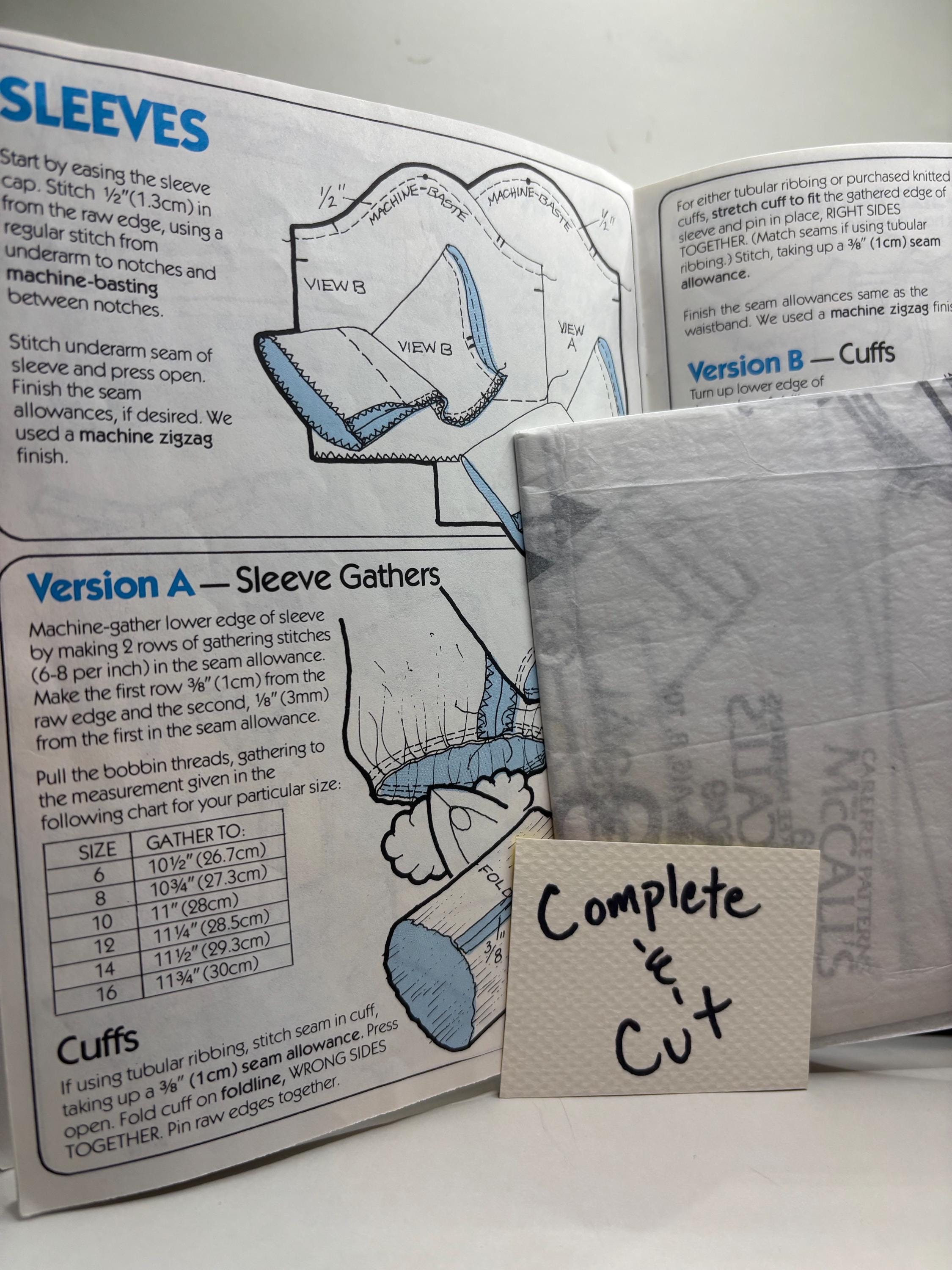 Vintage McCalls 6049 Sewing Pattern - Show-Me! Series - 80s Size 6-10 - Complete & Cut - Unlined Jacket - Visual Sewing System - Thumbnail 5